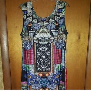 Asos Curve jewel print colorful bodycon dress